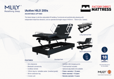 iActive Hi Lo 200s Adjustable Lift Bed - Factory Direct Mattress Vic