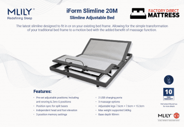 iForm Slimline 20m Adjustable Bed - Factory Direct Mattress Vic